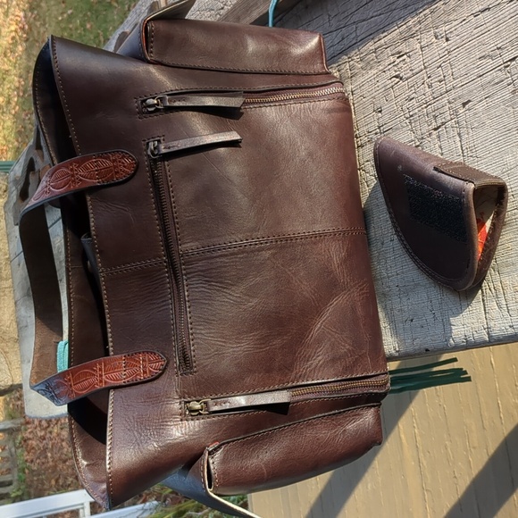 NWT Ariat Purse Claire Western Fringe Concealed Carry Brown Leather A770… - Picture 9 of 16